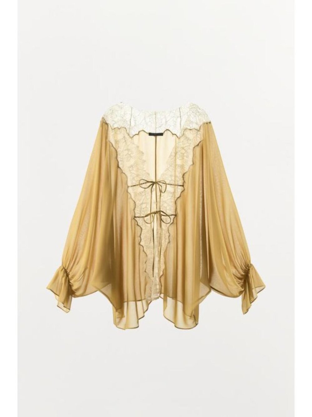 ZARA ZW COLLECTION COMBINATION LACE BLOUSE